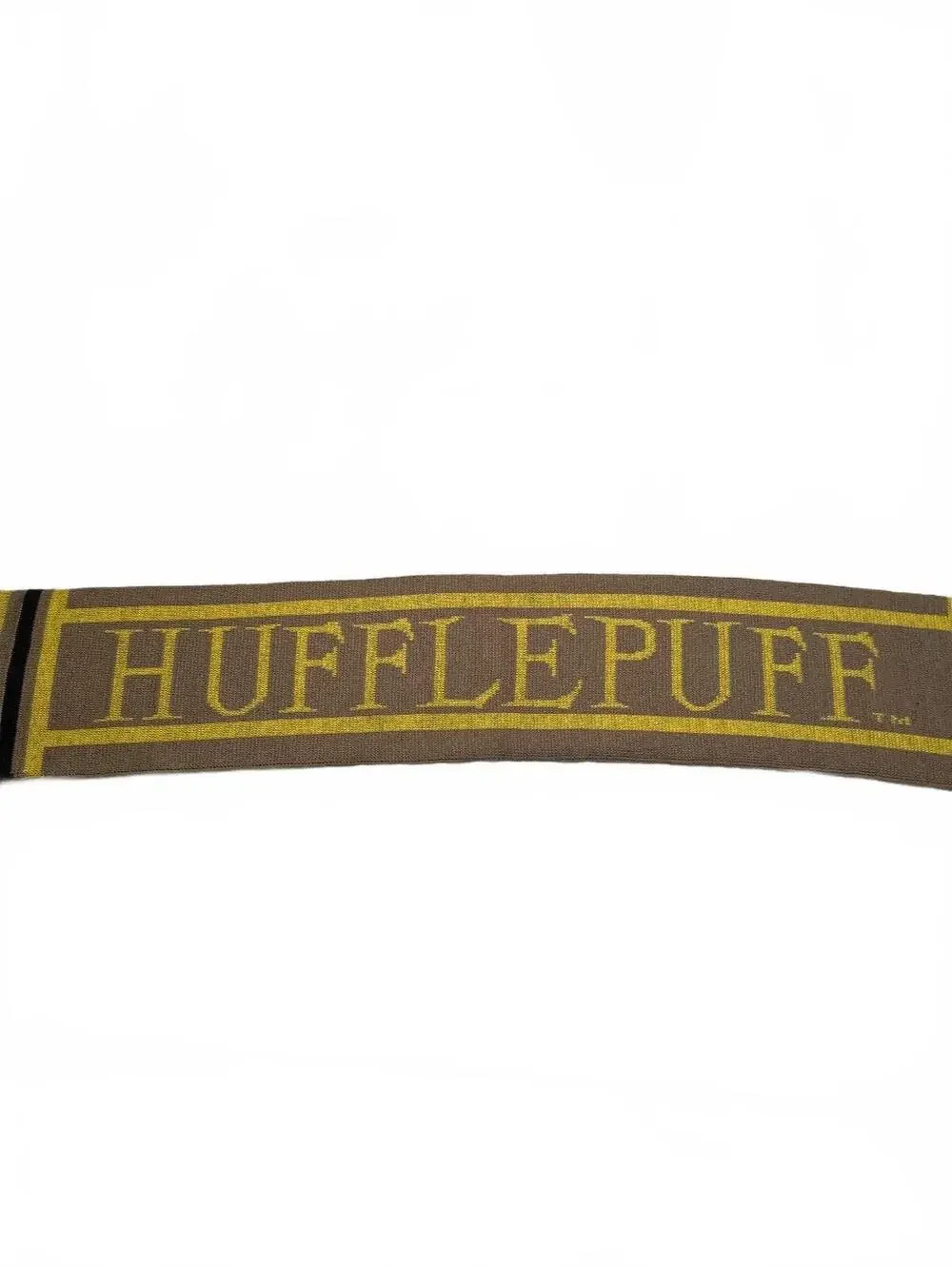 Harry Potter Hufflepuff Knit Scarf with Crest and Fringe